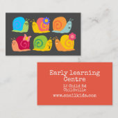 Early Learning Center Daycare Business Snacks Visitenkarte (Vorne/Hinten)
