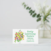 Early Learning Daycare bunt Tree Business Card Visitenkarte (Stehend Vorderseite)