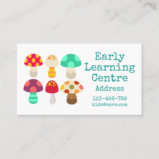 Early Learning Daycare Pilz Business Card Visitenkarte (Vorderseite)