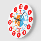 Early learning learn to tell time wall clock große wanduhr (Winkel)
