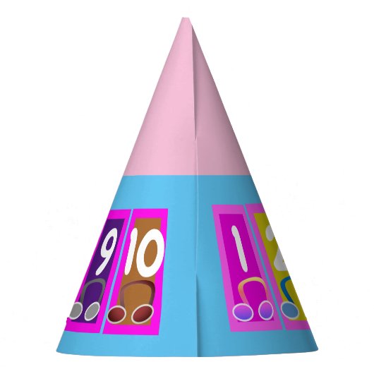Early Math Numbers 1 bis 10 Party Hat Partyhütchen (Rückseite)