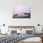 Early Misty Morning Town Dock Leinwand Art (Insitu (Schlafzimmer))