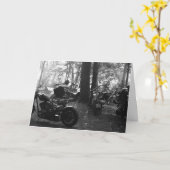 Early Morning Biker Birthday Card Karte (Gelbe Blume)