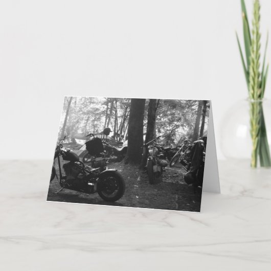 Early Morning Biker Birthday Card Karte (Vorderseite)