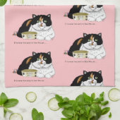 Early Morning Hungry Kitty Geschirrtuch (Gefaltet)