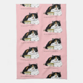Early Morning Hungry Kitty Geschirrtuch (Vertikal)