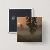 Early morning, rising sun and ground fog button (Vorne & Hinten)