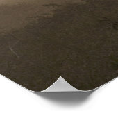 Early morning, rising sun and ground fog poster (Ecke)