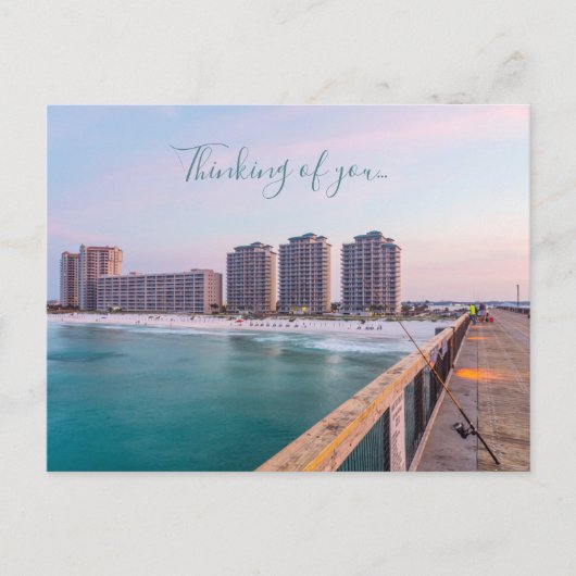 Early Navarre Beach Florida Angeln denken an U Postkarte (Vorderseite)