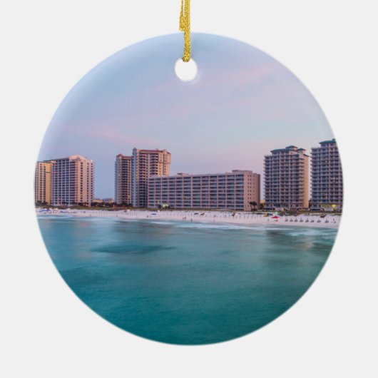 Early Navarre Beach Florida Fischen Keramik Ornament (Hinten)