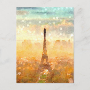Early Paris Morning Postkarte