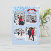 Early Snowflakes Foto Einladung (Stehend Vorderseite)