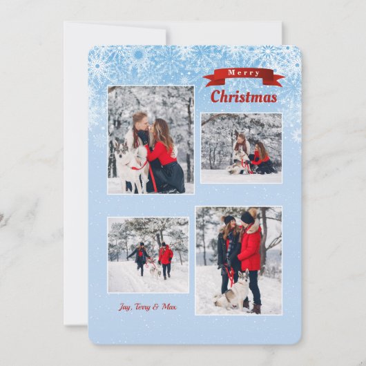 Early Snowflakes Foto Einladung (Vorderseite)