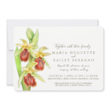 Early Spider Orchid Aquarell Hochzeit lädt ein