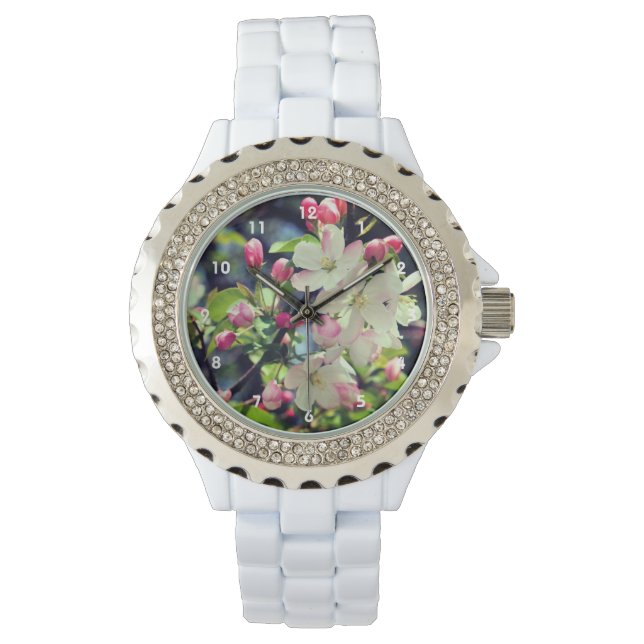 Early Spring Crabapple 3 Close Up Armbanduhr (Vorderseite)