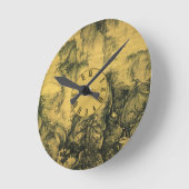 Early Spring & Guo Xi, Chinese Art /imperial China Runde Wanduhr (Winkel)