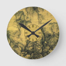 Early Spring & Guo Xi, Chinese Art /imperial China Runde Wanduhr