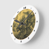 Early Spring & Guo Xi - Chinese Art/imperial China Runde Wanduhr (Winkel)