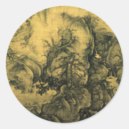 Early Spring & Guo Xi - Chinesische Kunst/kaiserli Runder Aufkleber