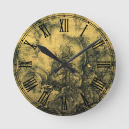 Early Spring & Guo Xi, Chinesische Kunst/Kaiserlic Runde Wanduhr