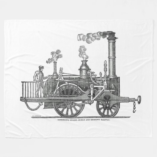 Early Steam Locomotive Fleecedecke (Vorderseite (Horizontal))