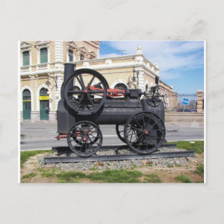 Early Steam Locomotive in Cartagena. Postkarte