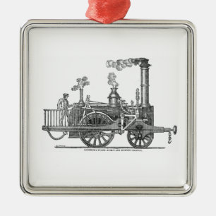 Early Steam Locomotive Ornament Aus Metall