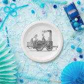 Early Steam Locomotive Pappteller (Party)
