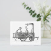 Early Steam Locomotive Postkarte (Stehend Vorderseite)