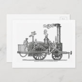 Early Steam Locomotive Postkarte (Vorne/Hinten)