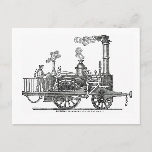 Early Steam Locomotive Postkarte (Vorderseite)