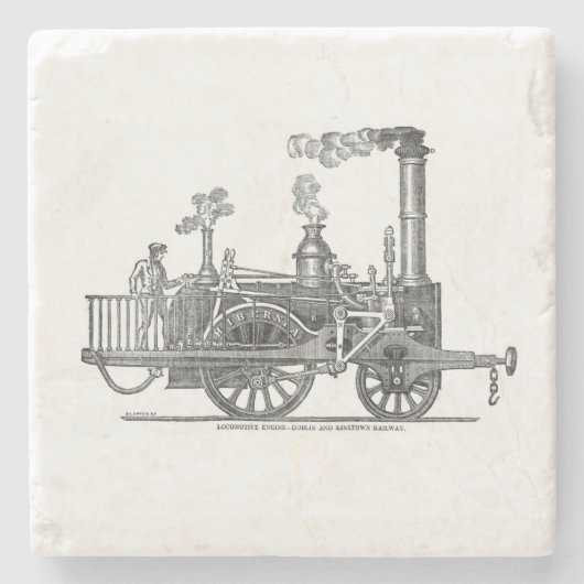 Early Steam Locomotive Steinuntersetzer (Vorderseite)