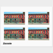 Early Sunday Morning Watercolor Rechteckiger Aufkleber (Blatt)