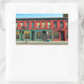 Early Sunday Morning Watercolor Rechteckiger Aufkleber (Tasche)