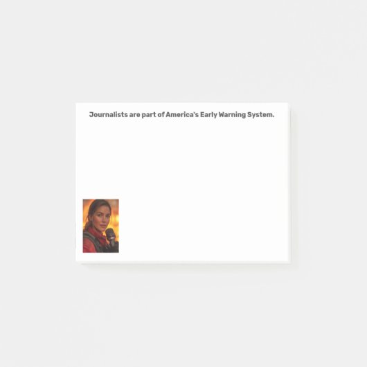 Early Warning System Journalist Post-it® Notizen (Vorderseite)