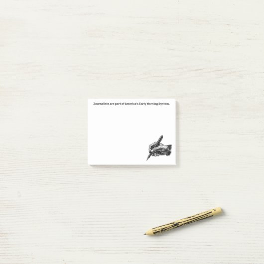 Early Warning System Journalist Post-it® Notizen (Auf Schreibtisch)