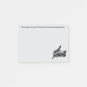 Early Warning System Journalist Post-it® Notizen