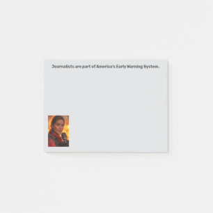 Early Warning System Journalist Post-it® Notizen
