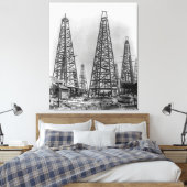Early Wooden Oil Drilling Derricks of Texas 1901 Leinwanddruck (Insitu (Schlafzimmer))
