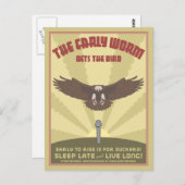 Early Worm Postkarte (Vorne/Hinten)