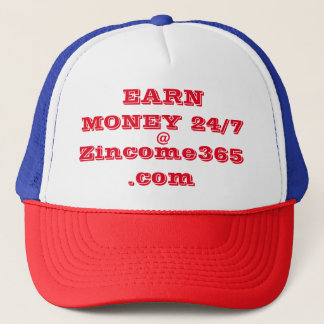 EARN MONEY 24/7 @ Zincome365.com Cap Truckerkappe