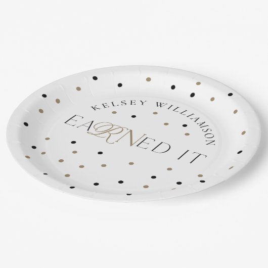 eaRNed IT Nursing School Abschluss Celebration Pappteller (Schrägansicht)