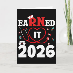 Earned It Registered Nurse Abschlussjahrgang 2026  Karte