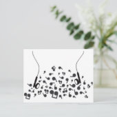 Earphones Postkarte (Stehend Vorderseite)