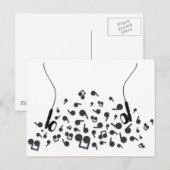 Earphones Postkarte (Vorne/Hinten)