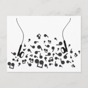 Earphones Postkarte