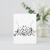 Earphones Postkarte (Stehend Vorderseite)