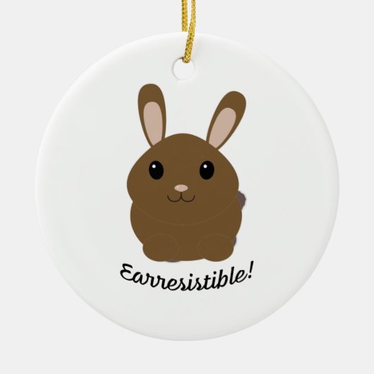 Earresistible Bunny Keramik Ornament (Vorne)