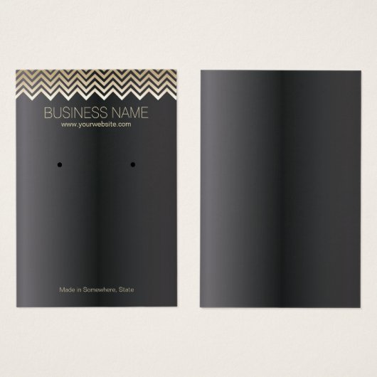 Earring-Anzeige | Moderne Zickzack Streifen (Vorne & Hinten)