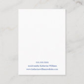 Earring Display Card Blue Modern Watercolor Floral Visitenkarte (Rückseite)